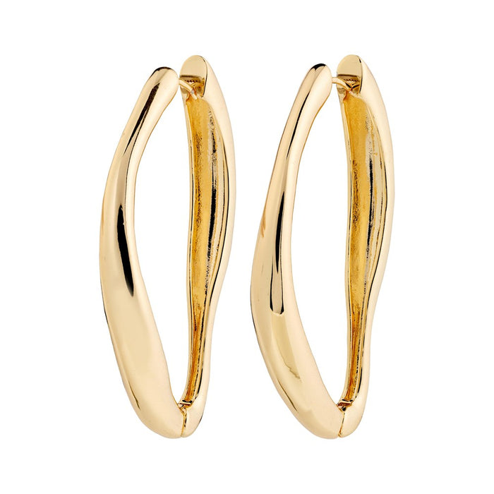 Dune Recycled Hoop Earrings - Gold Plated