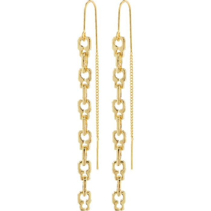 Live Recycled Chain Earrings - Gold Plated