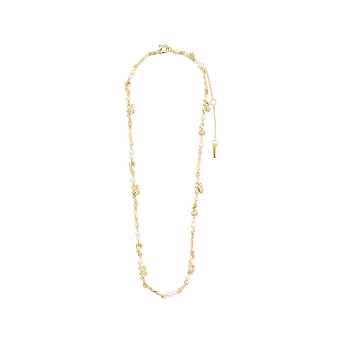 Focus Necklace - Gold Plated - White