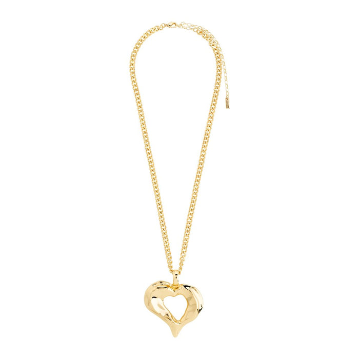 Tide Recycled Heart Necklace - Gold Plated