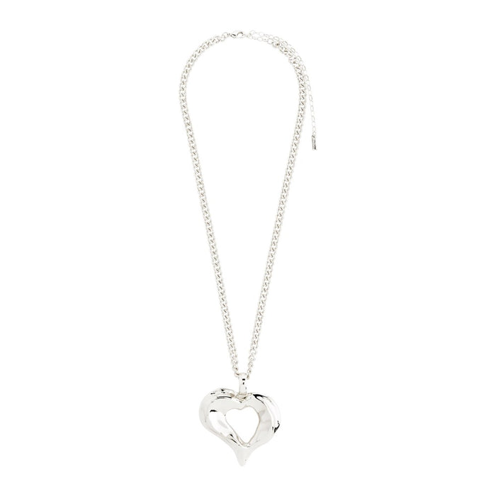 Tide Recycled Heart Necklace - Silver Plated