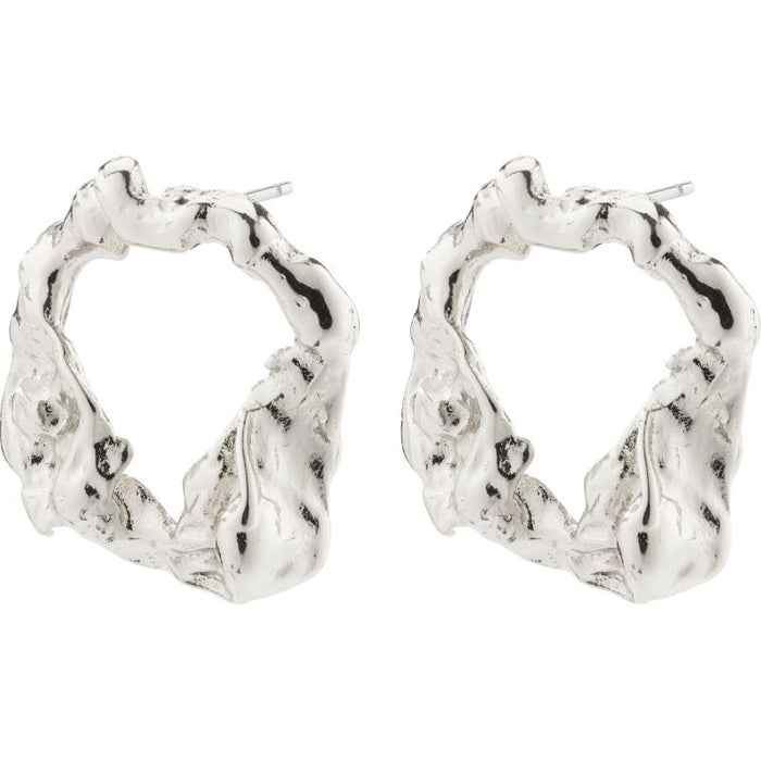 Smile Recycled Earrings - Silver Plated