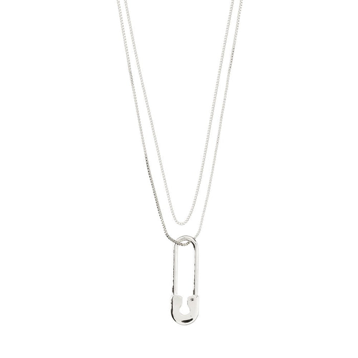 Pace Recycled Pendant Necklace  - Silver Plated