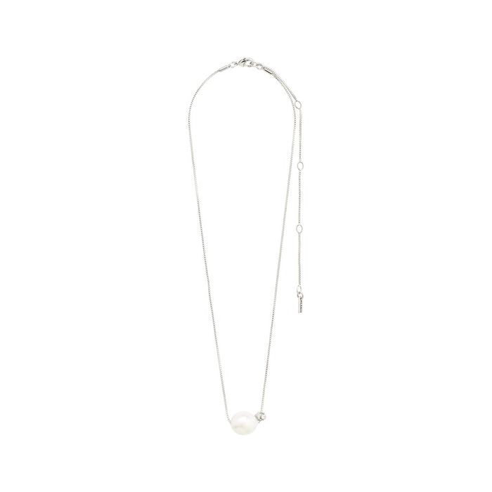 Trust Necklace - Silver Plated - White