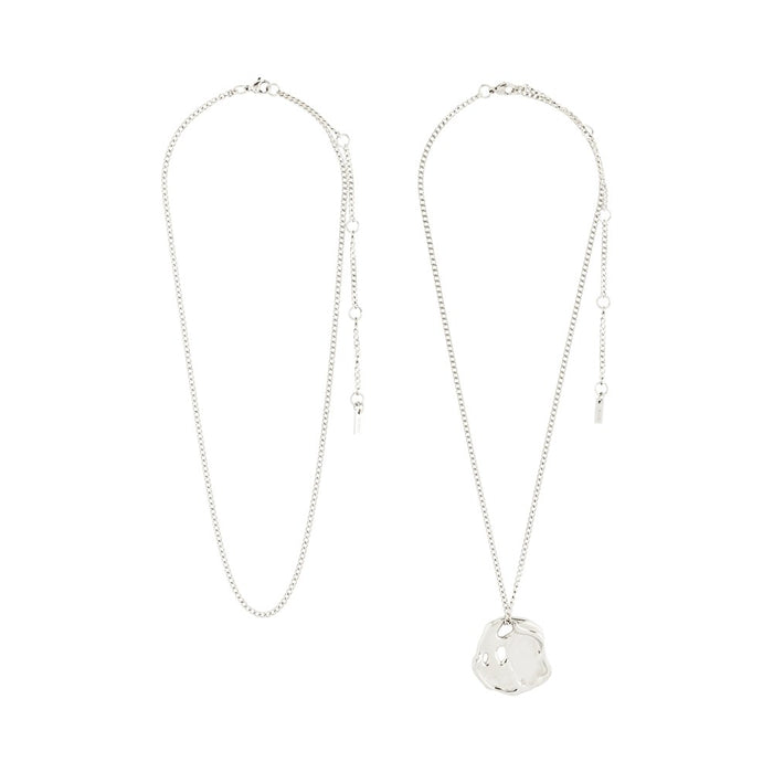 Dawn Recycled Necklace 2 In A Set - Silver Plated