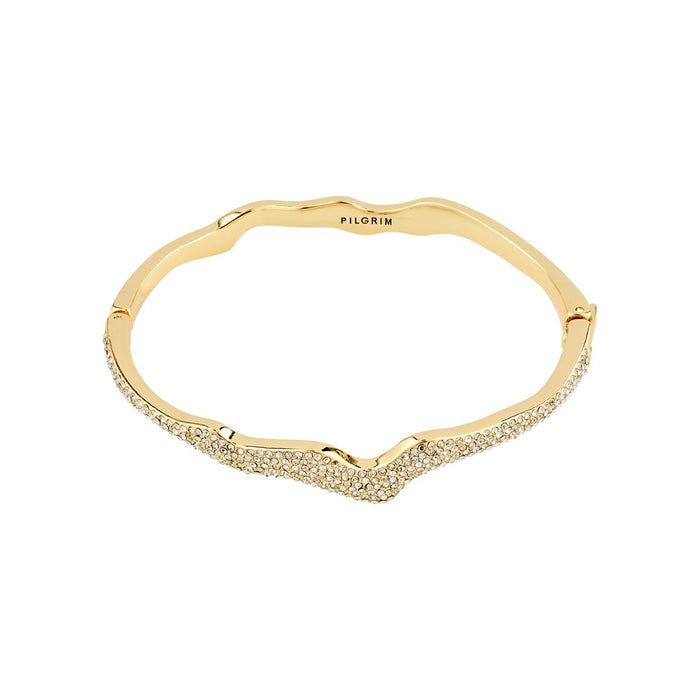 Connect Recycled Crystal Bracelet - Crystal - Gold Plated