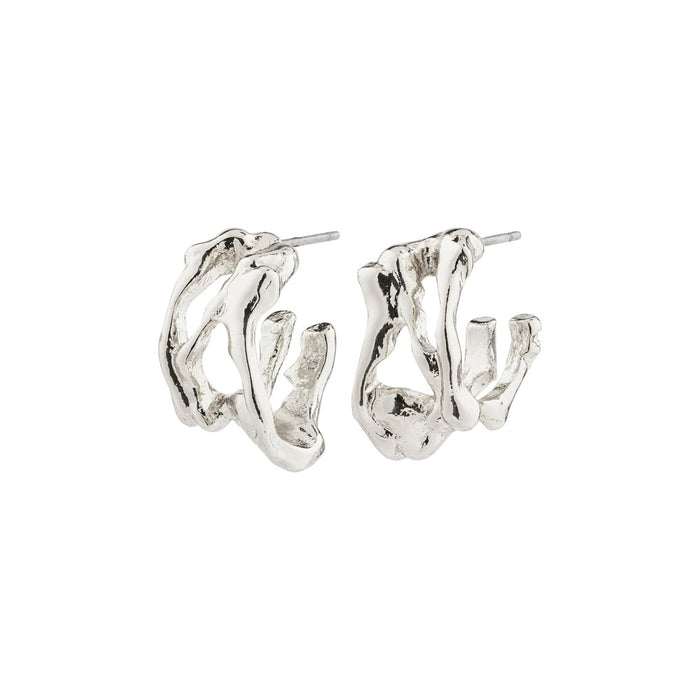 Fotini Recycled Hoop Earrings - Silver Plated