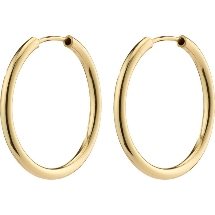 April Recycled Small Hoop Earrings - Gold Plated