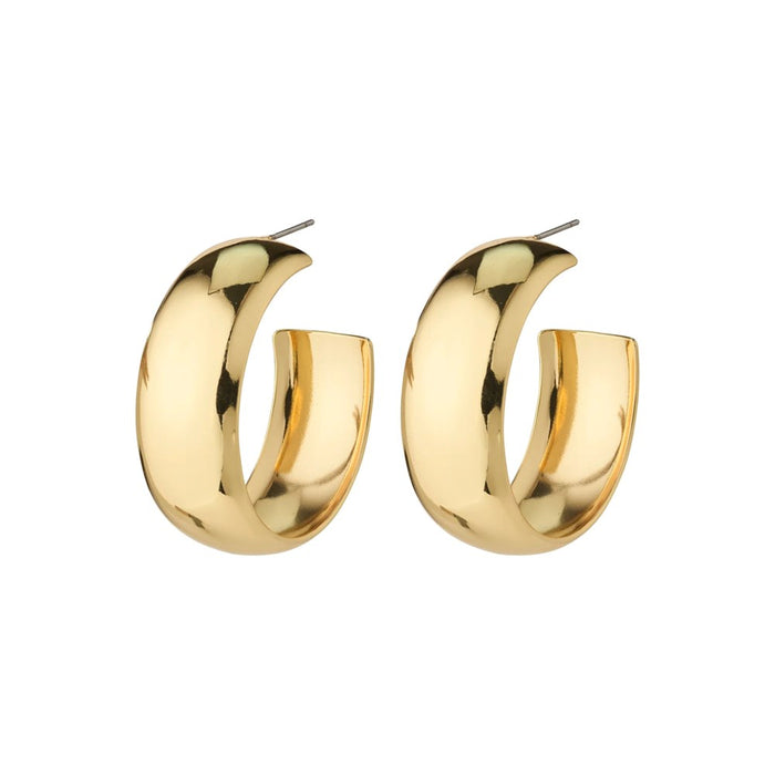 Naia Recycled Mega Chunky Hoops - Gold Plated