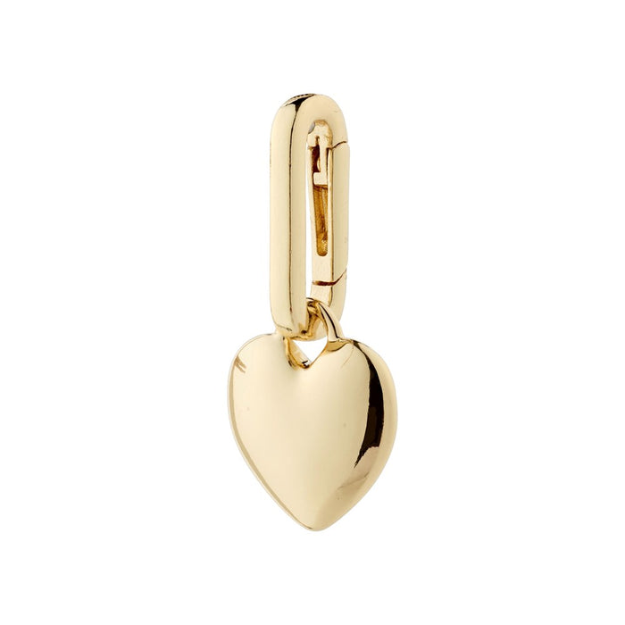 Charm Soft Heart Charm - Gold Plated