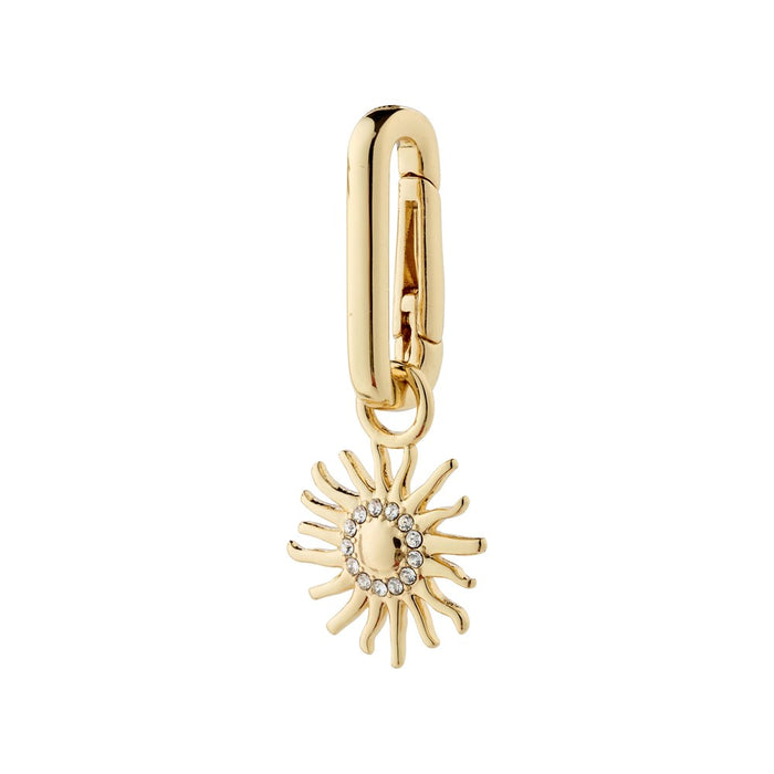 Charm Sun Charm - Gold Plated - Crystal