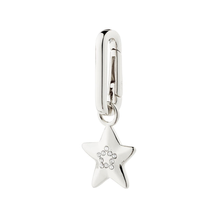 Charm Star Charm - Silver Plated - Crystal