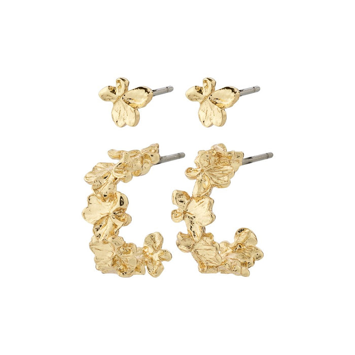 Zhuri Recycled Earrings 2-In-1 Set - Gold Plated