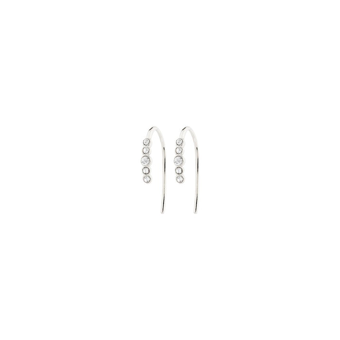 Jenni Recycled Crystal Earrings - Silver Plated - Crystal