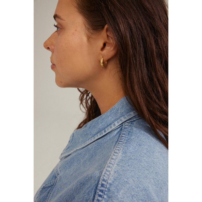 Elfrida Recycled Hoop Earrings - Gold Plated