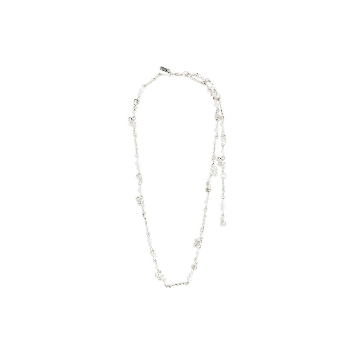 Sloan Pearl Necklace - Silver Plated - White