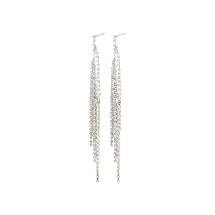 Adelaide Crystal Earrings - Silver Plated