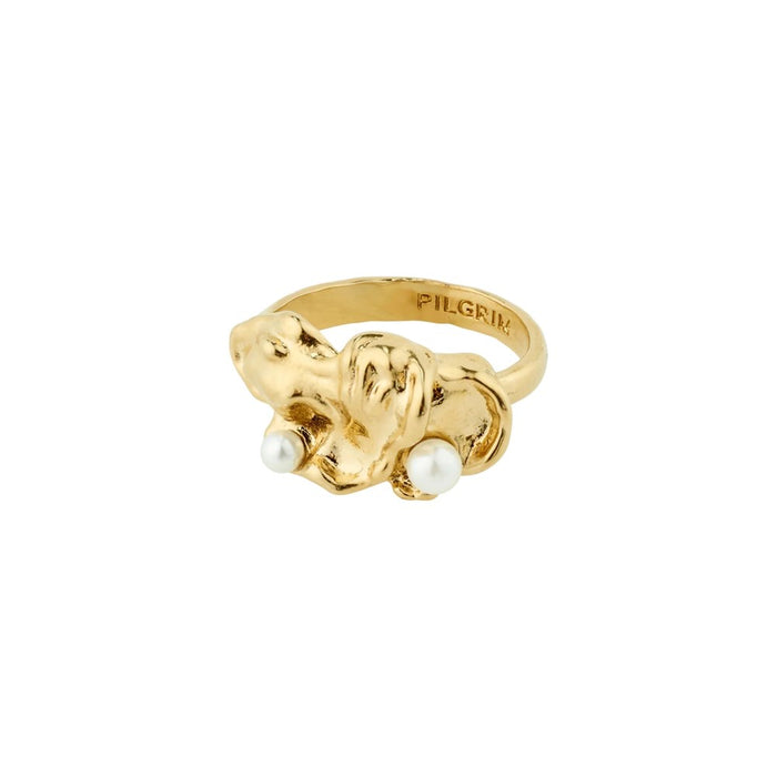 Moon Recycled Ring - Gold Plated