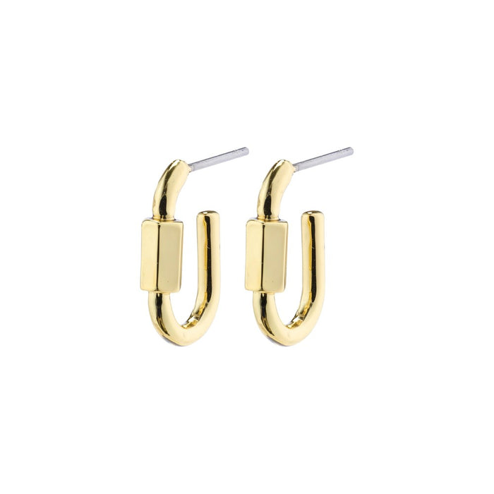 Hopeful Mini Carabiner Earrings - Gold Plated