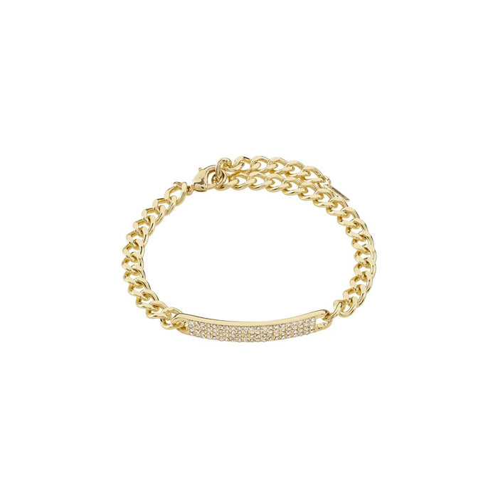 Heat Recycled Crystal Chain Bracelet - Gold Plated