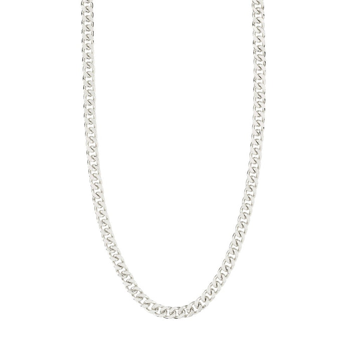 Heat Recycled Chain Necklace - Silver Plated