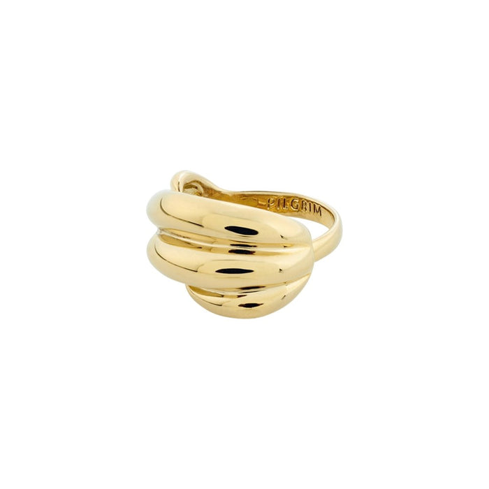 Courageous Twirl Deco Ring - Gold Plated