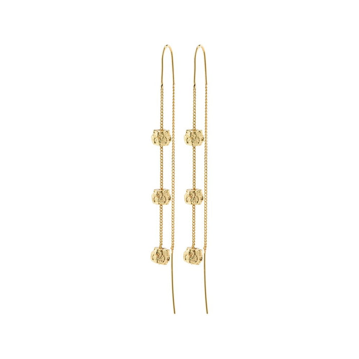 Courageous Chain-Hooks Earrings - Gold Plated