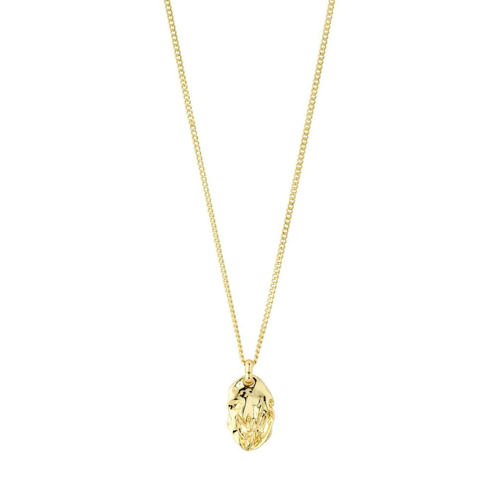 Sun Recycled Coin Necklace - Gold Plated