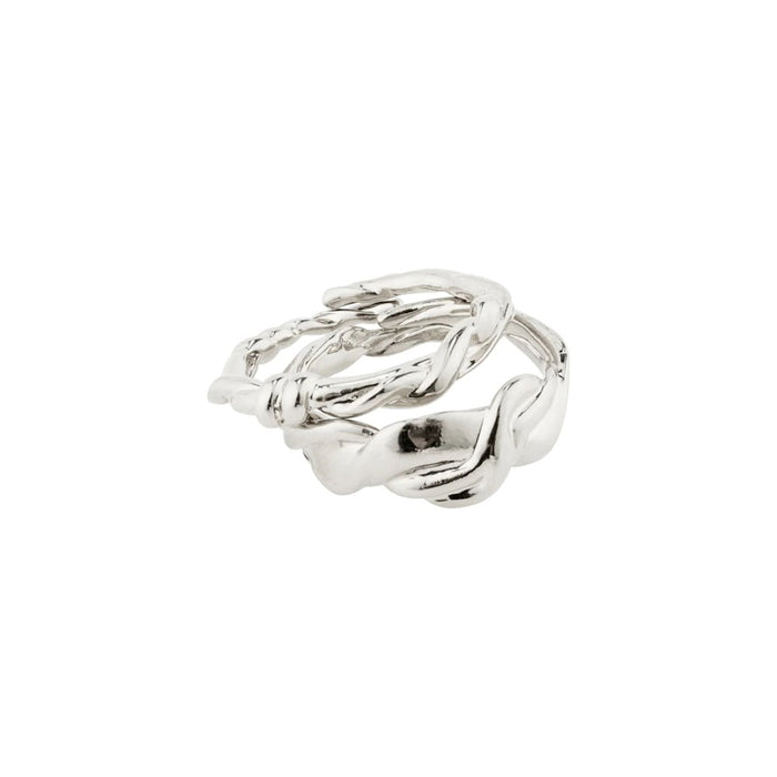 Sun Recycled Ring 2-in-1 Set - Silver Plated