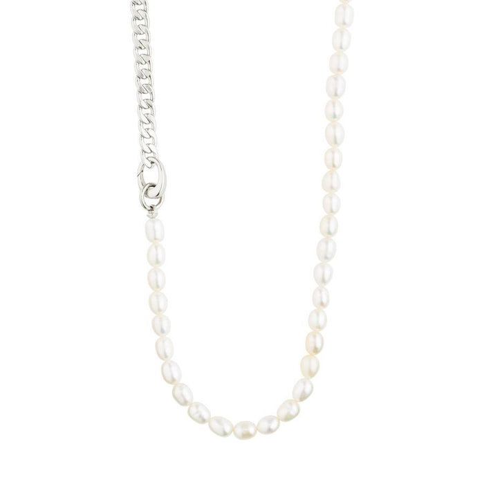 Precious Necklace - Silver Plated - White