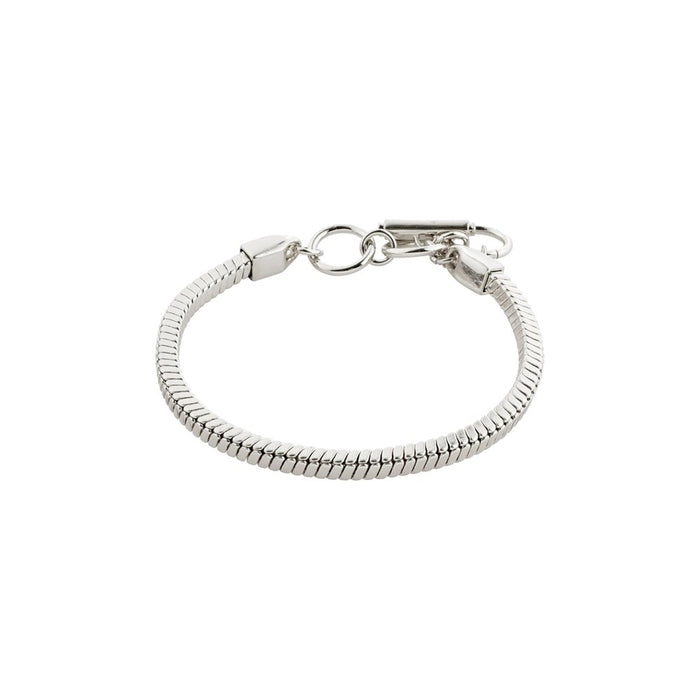 Ecstatic Square Snake Chain Bracelet - Silver Plated