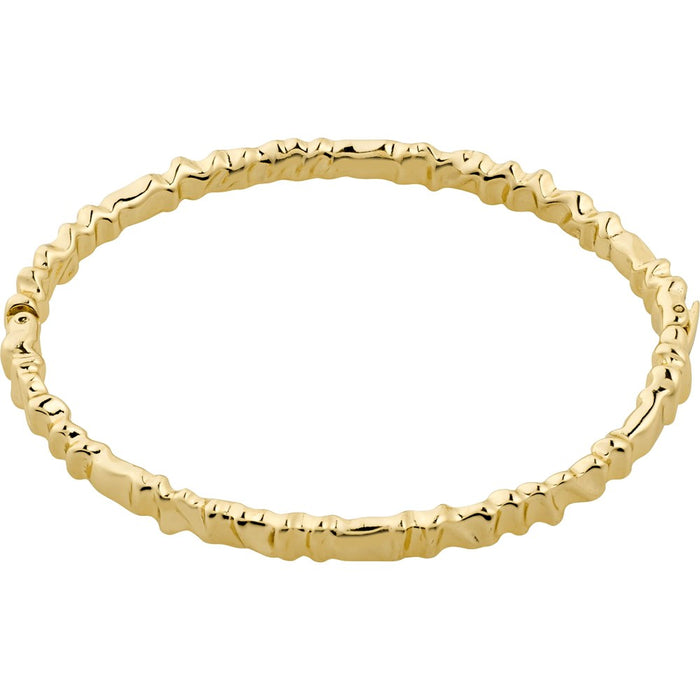 Kindness Wavy Bangle Bracelet - Gold Plated