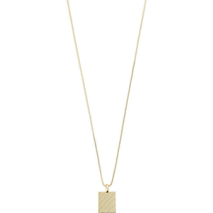 Blossom Recycled Square Coin Necklace - Gold Plated