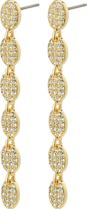 Beat Recycled Crystal Earrings - Gold Plated