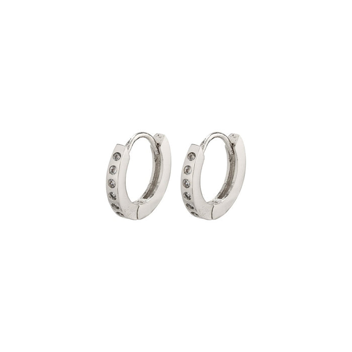 Gry Earrings - Silver Plated - Crystal