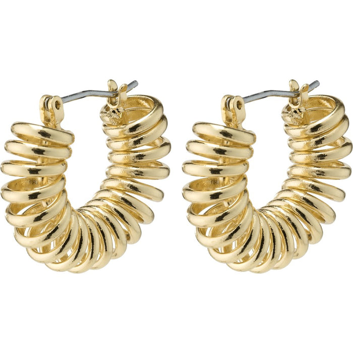 Sara Small Spiral Hoop Earrings - Gold Plated