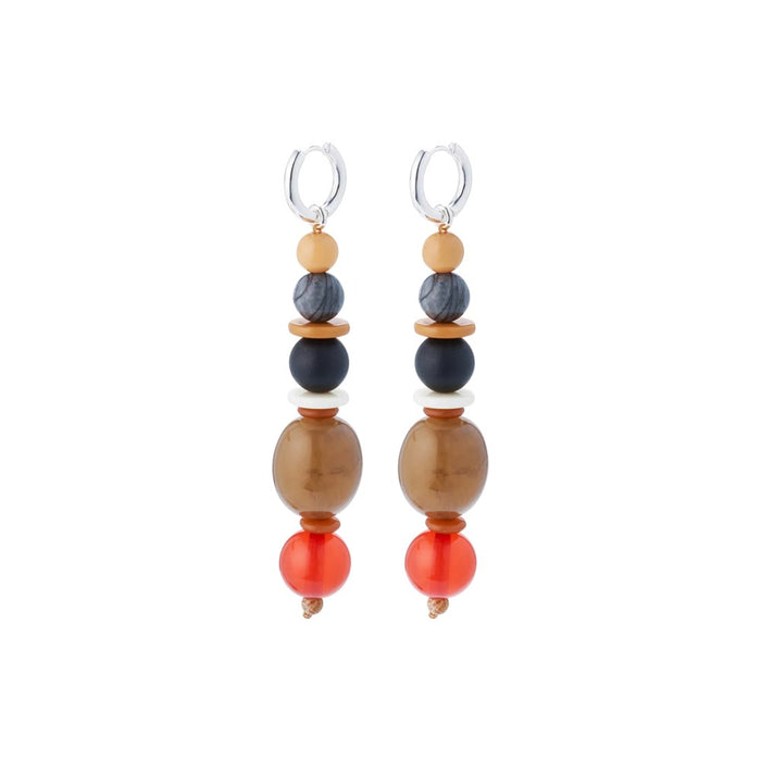 Naila Earrings Multi-Coloured - Silver Plated