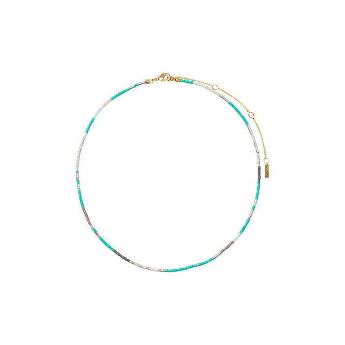 Alison Necklace Mint - Silver Plated