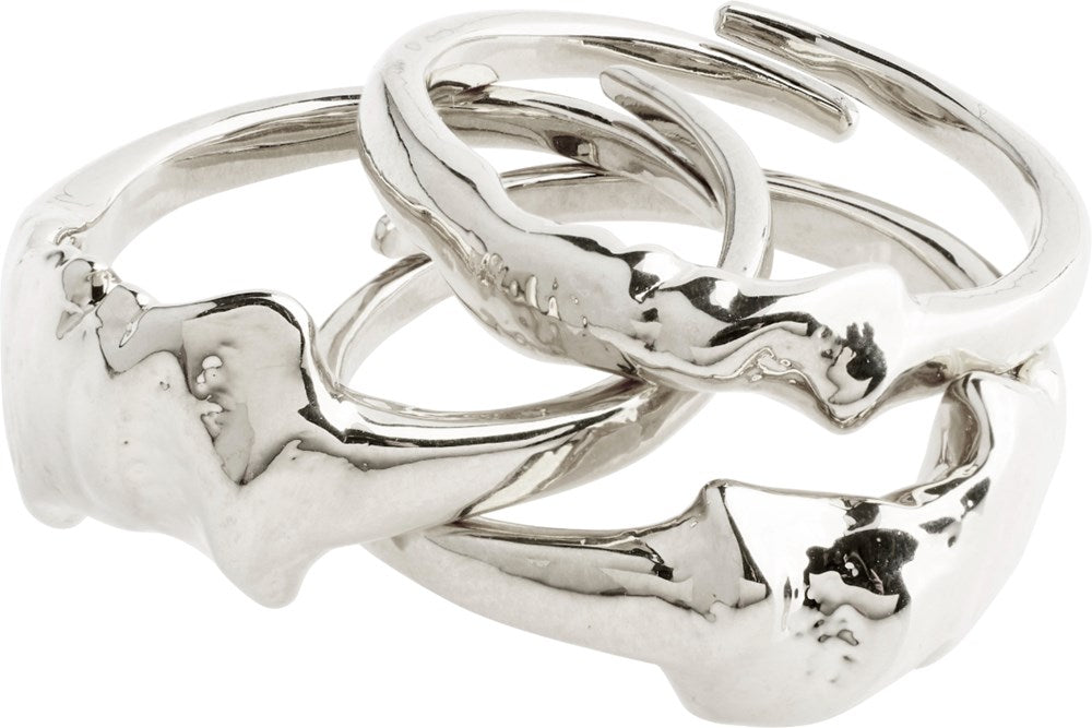 Anne Recycled Ring 3-In-1 Set - Silver Plated