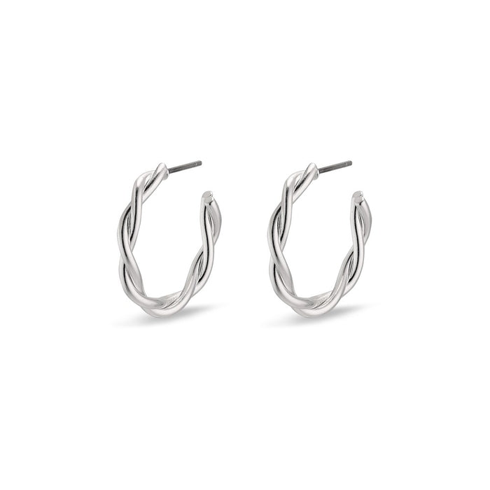 Naja Pi Hoops - Silver Plated - Small