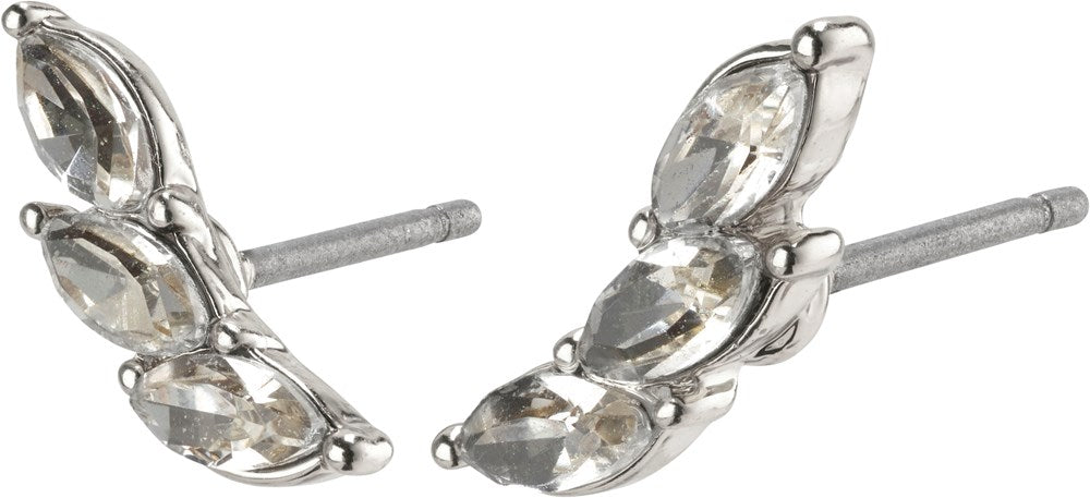 Mathilde Earrings - Silver Plated - Crystal