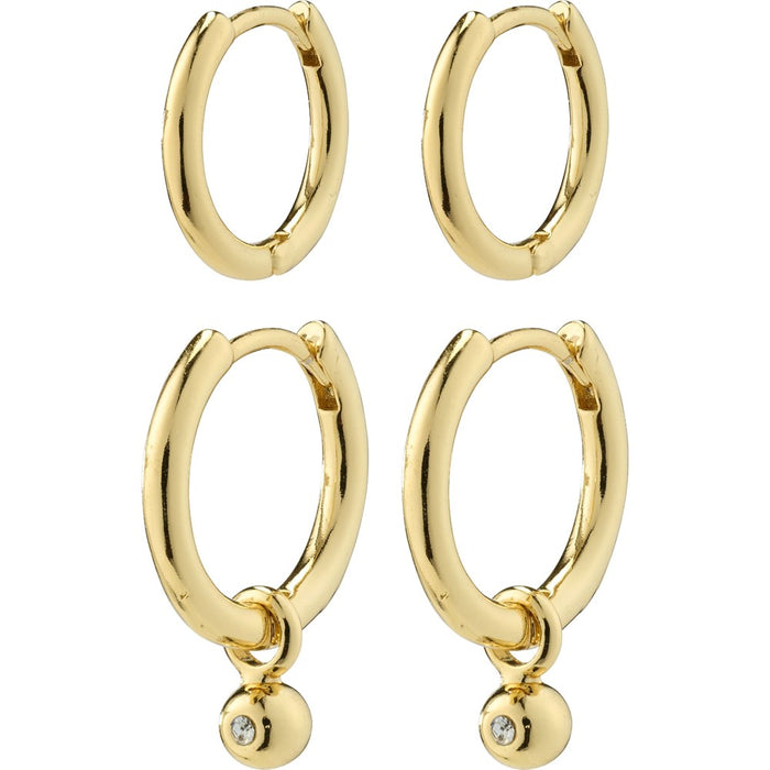 Annette Hoop Earrings 2-In-1 Set - Gold Plated