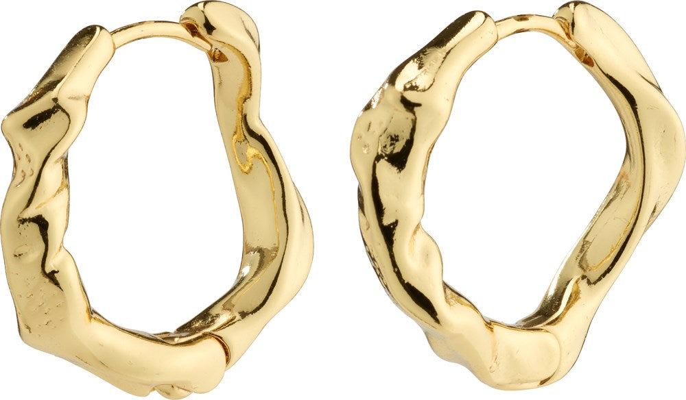 Anne Recycled Large Hoops - Gold Plated