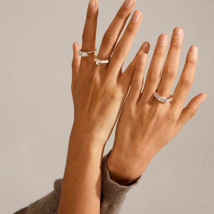 Hanna Schönberg x Pilgrim Recycled Rings - Silver Plated