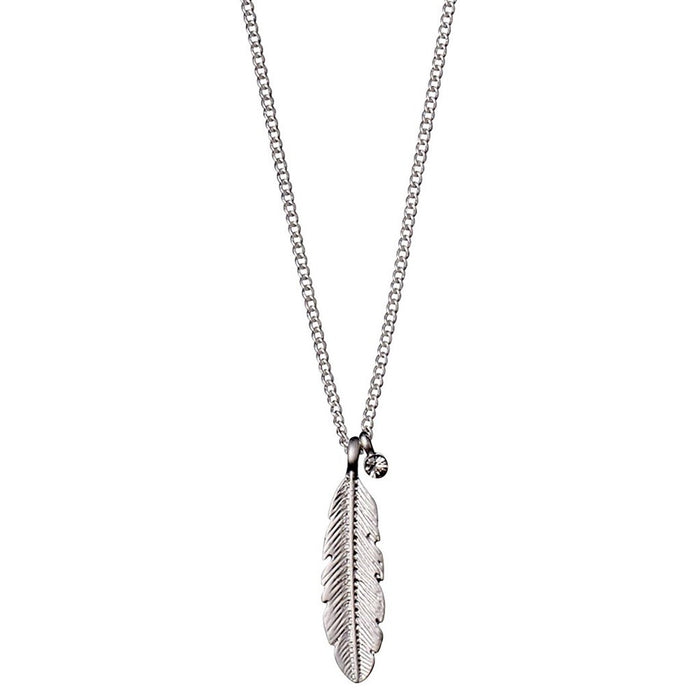 Lauren Pi Necklace - Silver Plated - Crystal