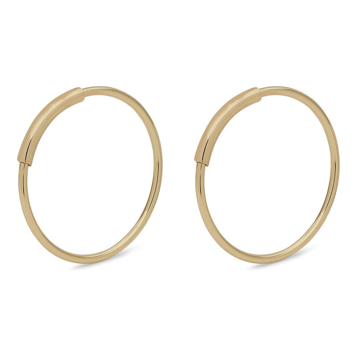 Raquel Pi Hoops - Gold Plated 18mm