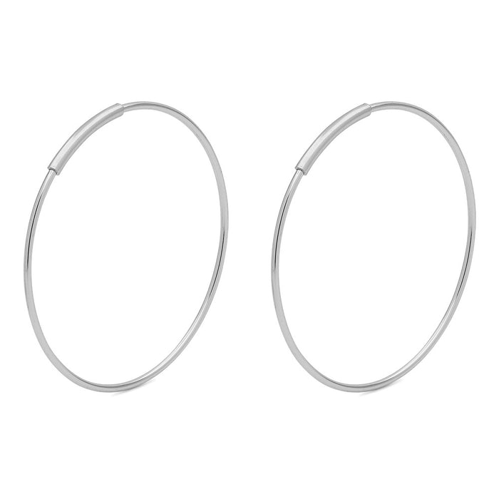 Raquel Pi Hoops - Silver Plated 25mm