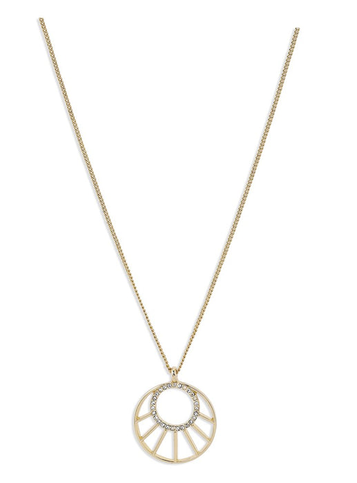 Cassie Pi Necklace - Gold Plated - Crystal