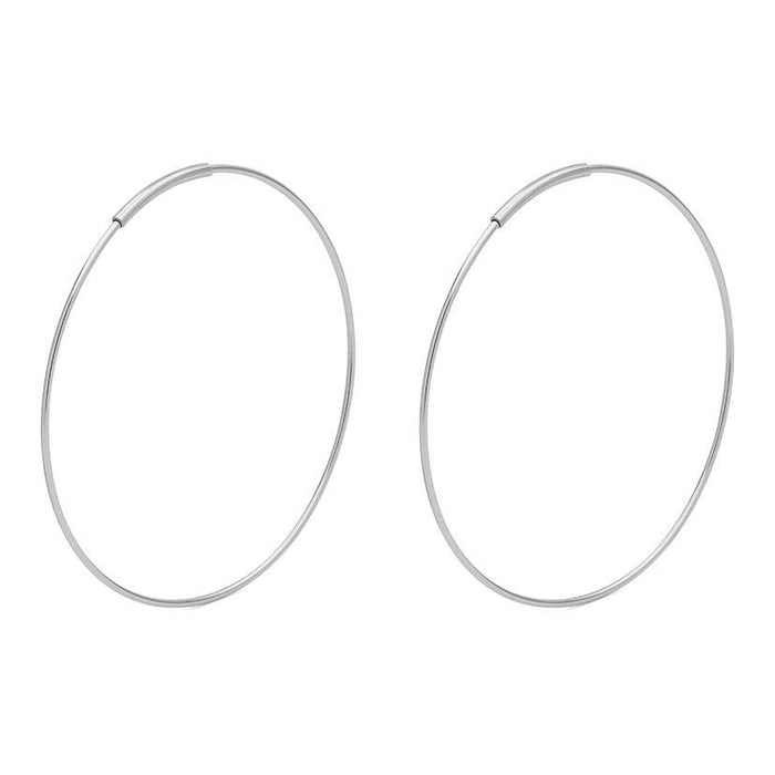 Raquel Pi Hoops - Silver Plated 36mm