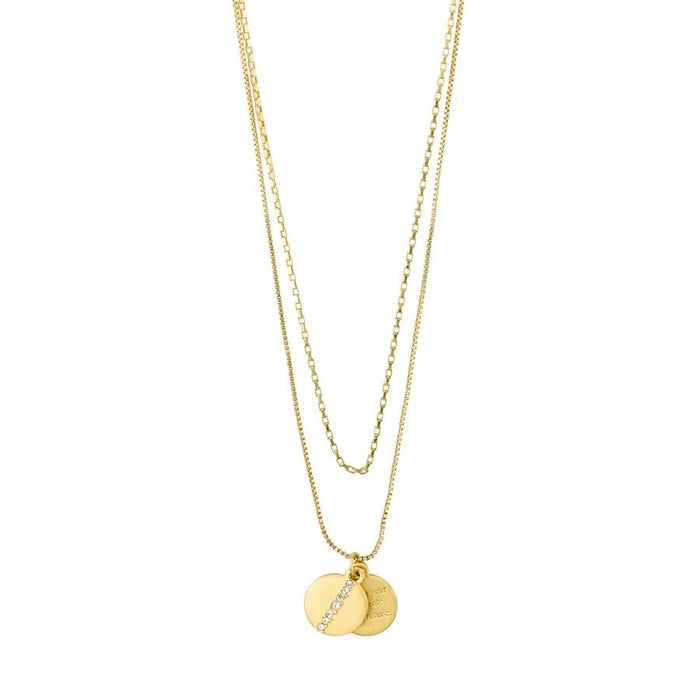 Casey Necklace - Gold Plated Crystal